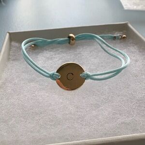 Mark & Graham C Monogram Disk String Bracelet